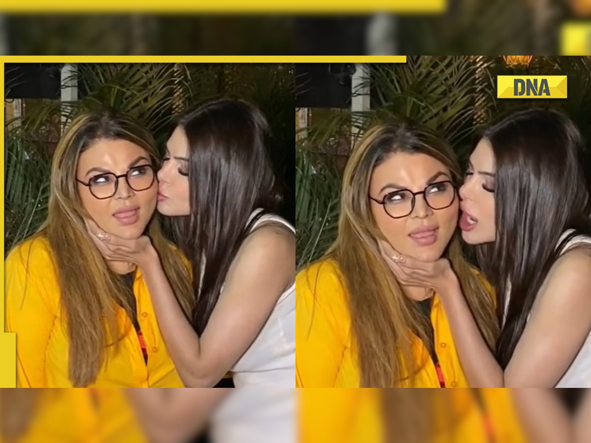 Zeent Aman Very Sexy Kiss Nude Videos - Sherlyn Chopra kisses Rakhi Sawant in viral video, netizens say 'ab tum  dono shaadi kar lo'