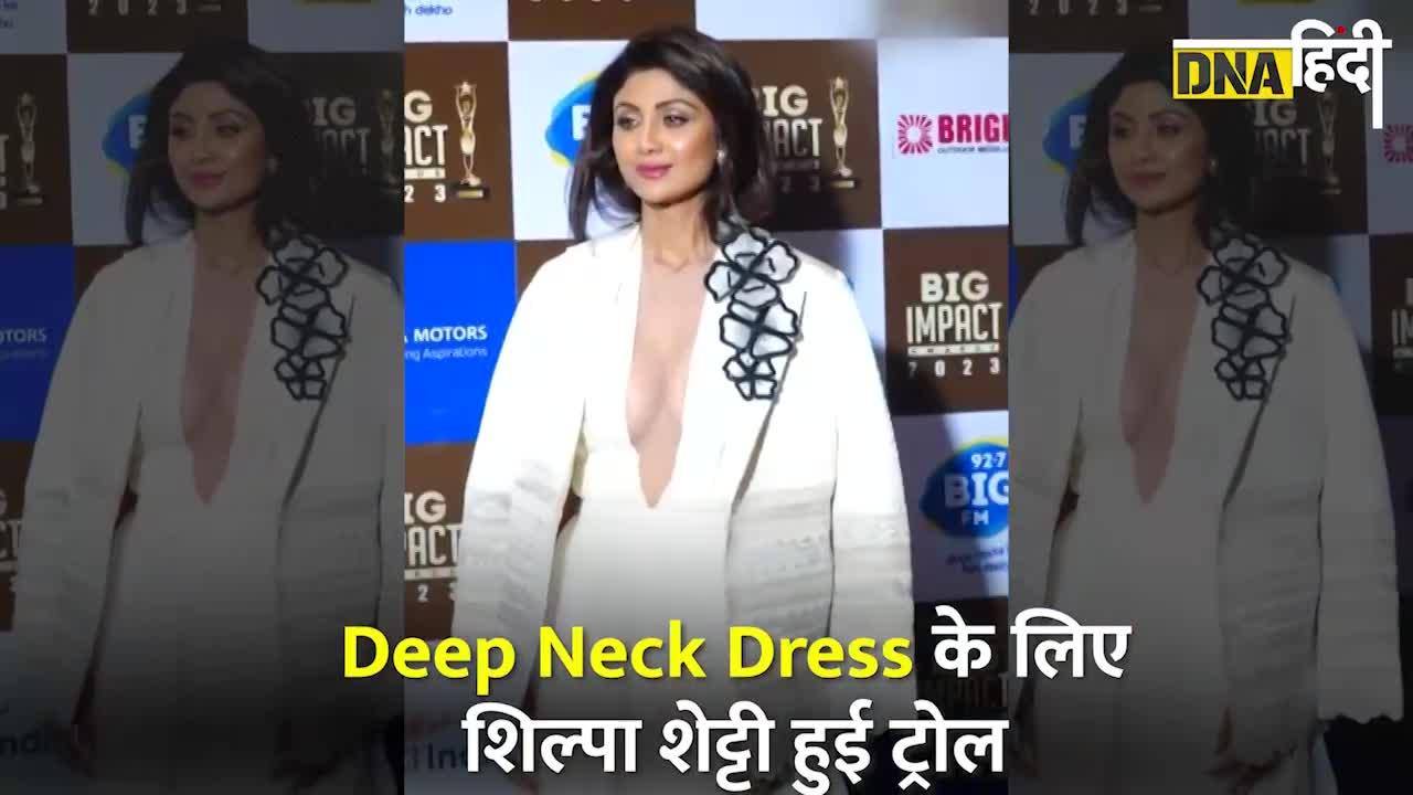 Video : Deep Neck Dress में Shilpa Shetty हुईं Troll