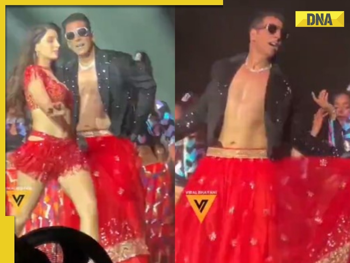 Akshay Kumar trolled for dancing in lehenga alongside Nora Fatehi at US tour, netizens say 'bas yahi dekhna baaki tha'