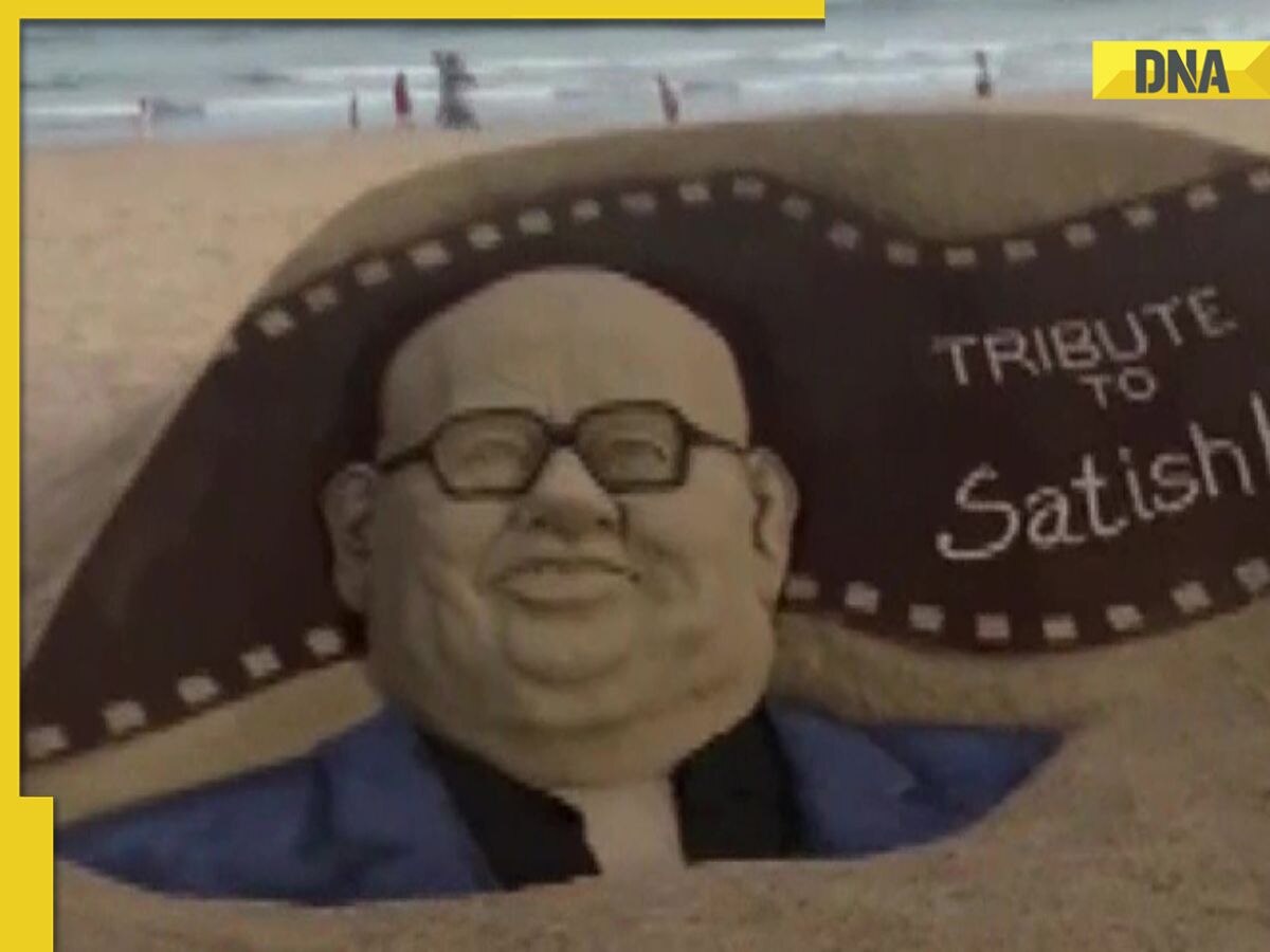 Sand artist pays lovely tribute to Satish Kaushik with stunning artwork, leaves netizens emotional