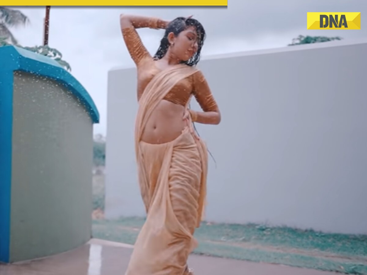 Girl in wet saree shows off sexy dance moves to Tip Tip Barsa Paani, viral video pic image