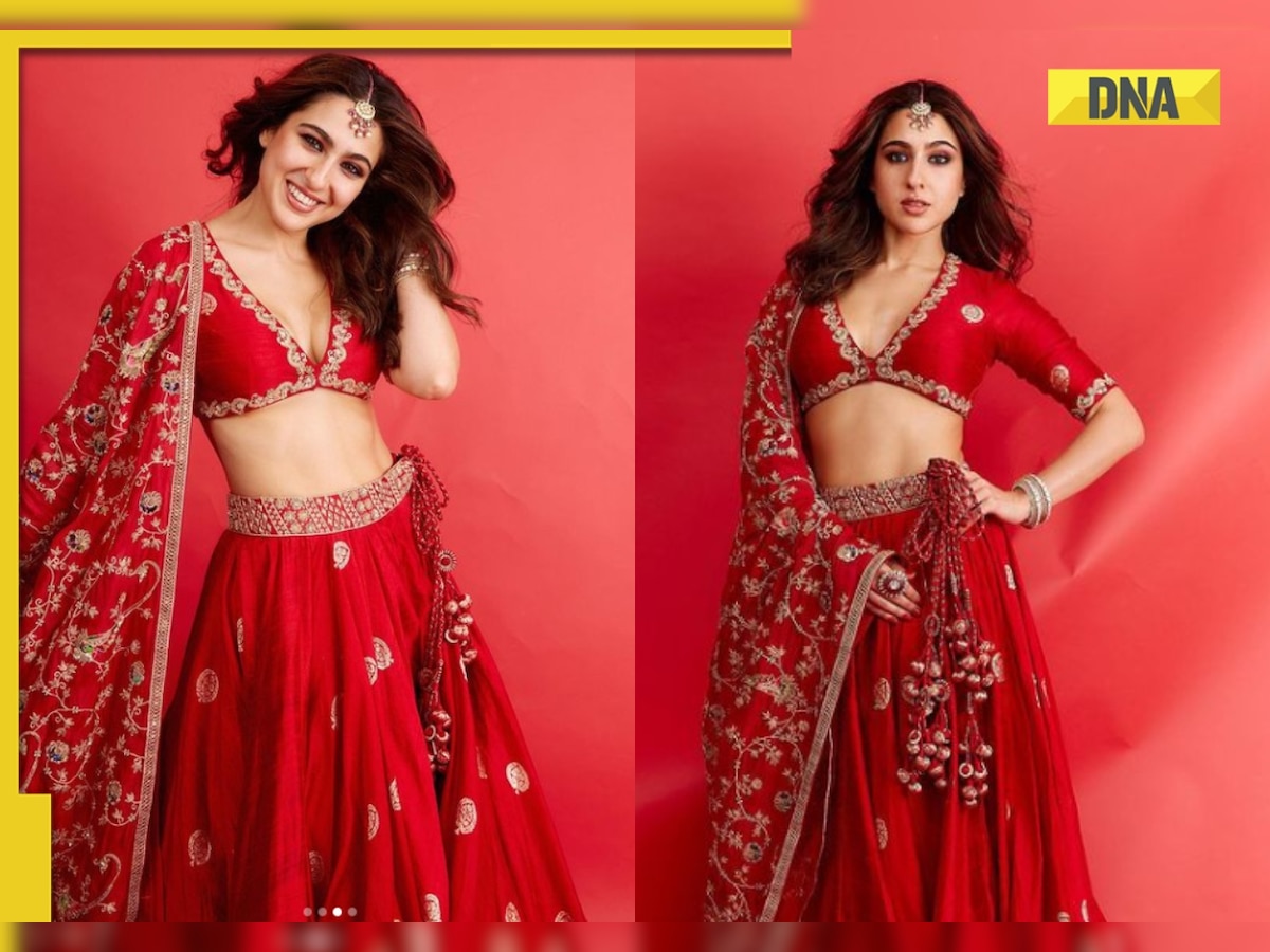 1200px x 900px - Sara Ali Khan looks mesmerising in red lehenga at Lakme Fashion Week, fans  call her 'param sundari'