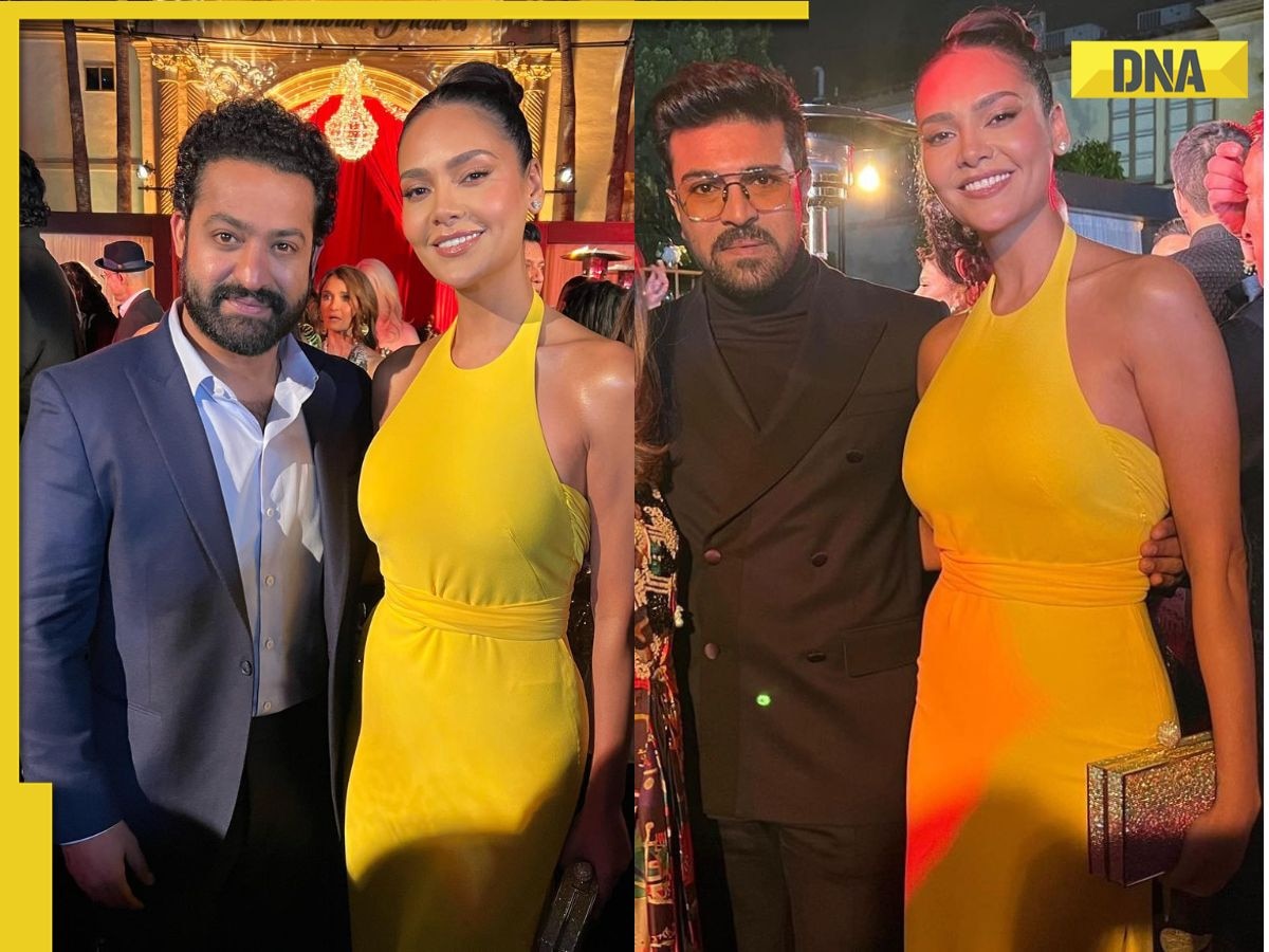 Esha Porn - Esha Gupta poses with Priyanka Chopra, Jr NTR, Ram Charan; congratulates  South Asian artistes for Oscars nominations