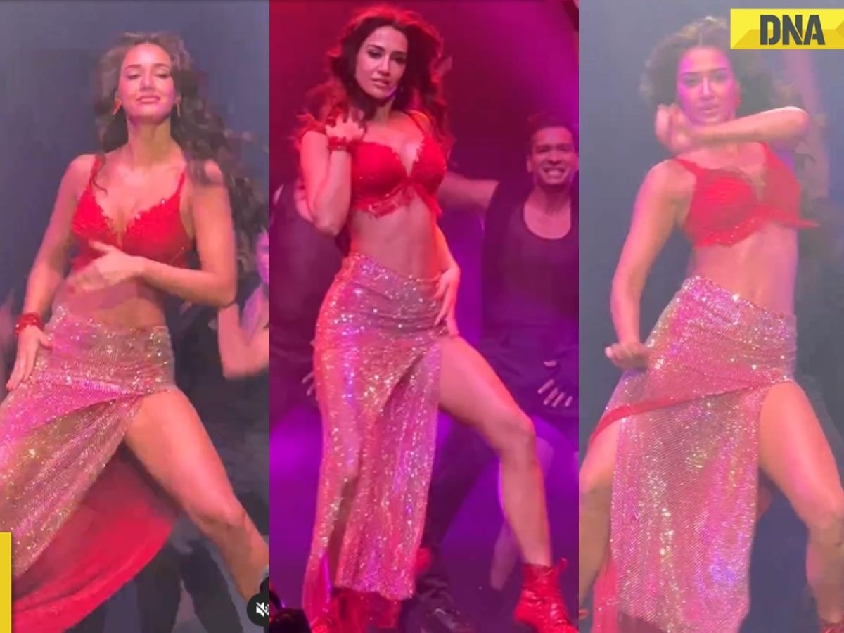 Dishapatani Xxxxvideo - Viral video: Disha Patani's sexy dance in red bralette and thigh-high slit  dress burns the internet, watch