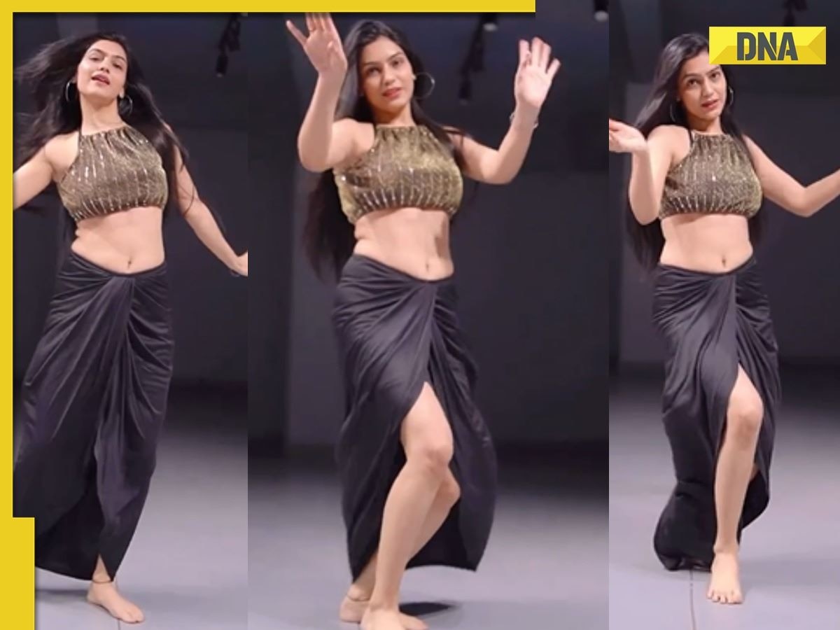Karnataka School Sex Video Eng Girls - Viral video: Desi girl's sexy belly dance in thigh-high slit dress on Dil  Cheez Tujhe Dedi lights up the internet, watch
