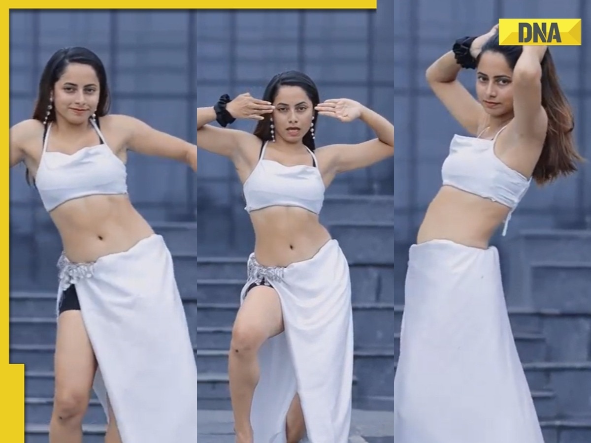 Sexy Dehati School Girl Video New Xxx - Viral video: Desi girl's sexy dance on Manike in thigh-high slit dress  breaks the internet, watch