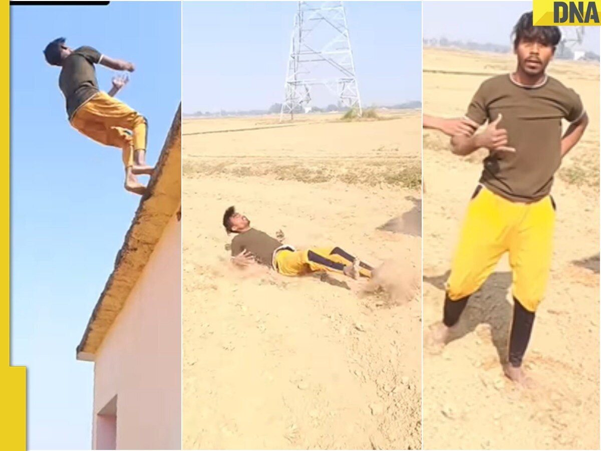 Man tries to perform backflip from height, fails horribly; Video goes viral with over 146 million views
