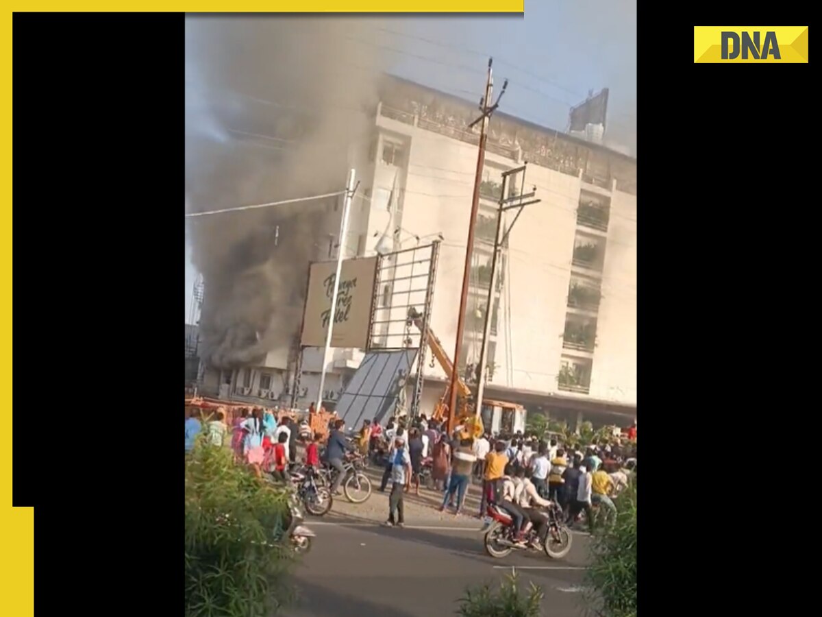 Video: Fire breaks out at Papaya Tree hotel in Indore, rescue operation underway