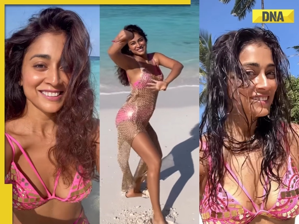 Shriyasex - Viral video: Shriya Saran spotted at a beach in hot and glamorous bikini,  watch