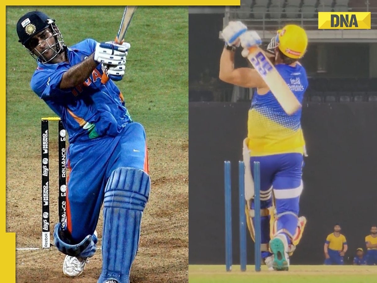 Viral video: MS Dhoni recreates iconic six from 2011 World Cup during IPL 2023 practice, fans go nostalgic