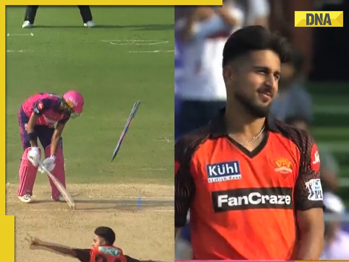 IPL viral video of the day: Flying stumps, stunned Devdutt Padikkal; watch Umran Malik's fiery 149 kph delivery