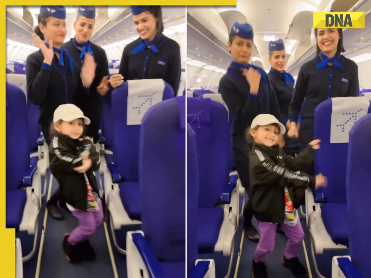 IndiGo air hostesses dance with little girl on Why This Kolaveri Di, watch viral video