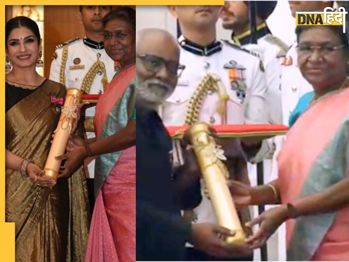 Raveena Tandon और Naatu Naatu के कंपोजर MM Keeravaani को मिला Padma Shri, राष्ट्रपति Droupadi Murmu ने किया सम्मानित