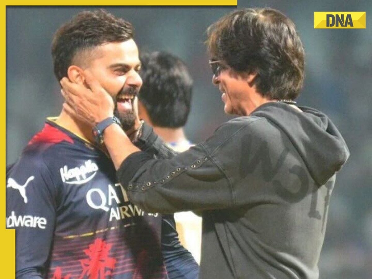 Shah Rukh Khan showers love on Virat Kohli, teaches him Jhoome Jo Pathaan hook step, video goes viral