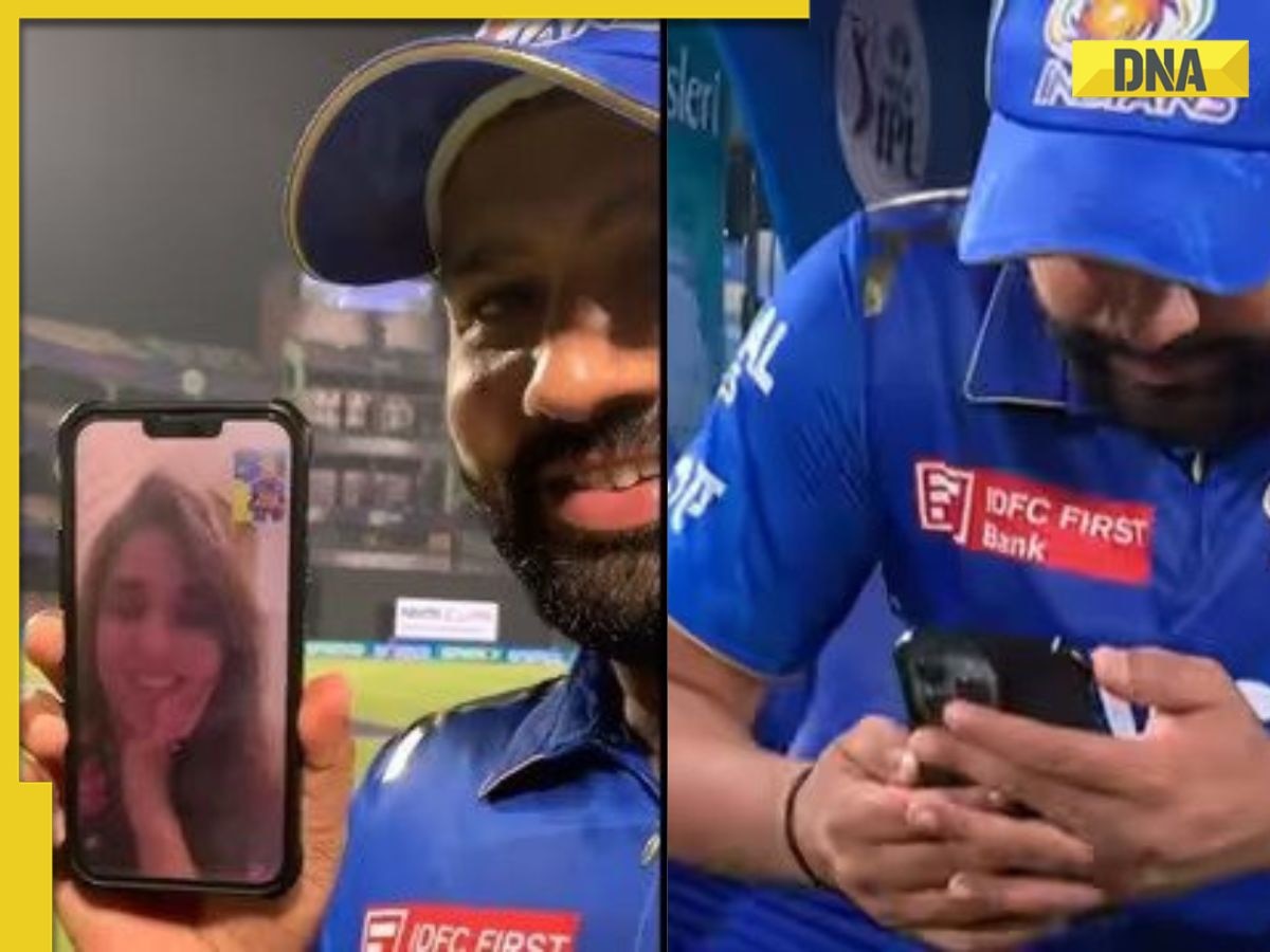 IPL 2023: Rohit Sharma video calls wife Ritika after MI's first win, her reaction goes viral -  Watch