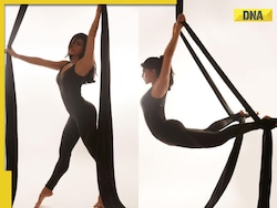 Jacqueline Fernandez performs aerial yoga, shows off sultry figure in body-hugging outfit, photos go viral