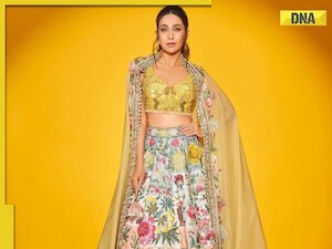 Karisma Kapoor turns showstopper for Varun Bahl in couture floral lehenga