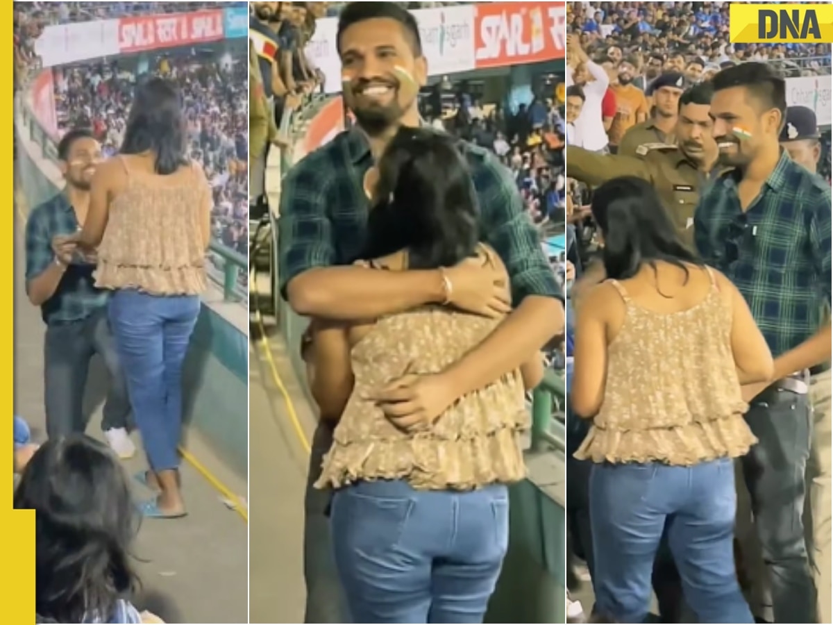Its a YES! Desi man proposes to partner during live cricket match in viral video, internet cry happy tears