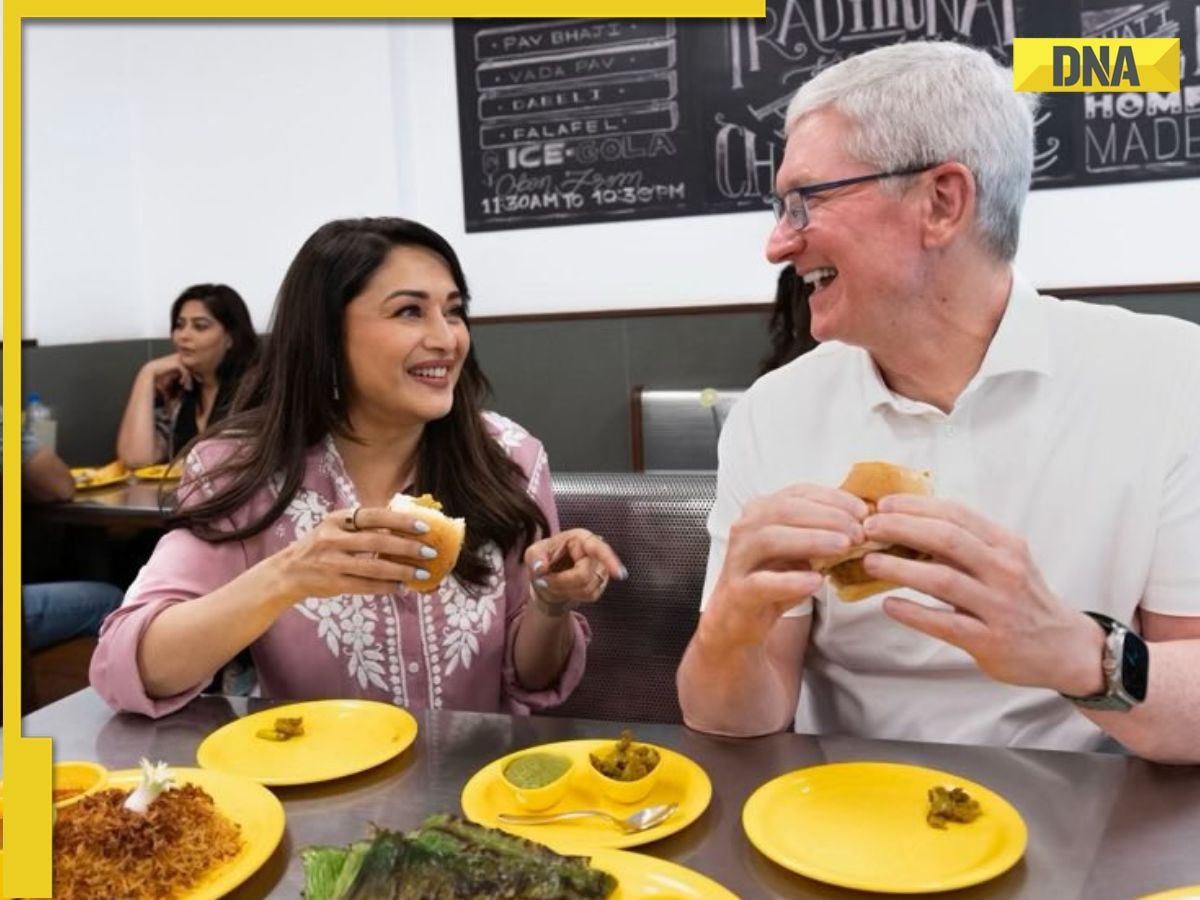 Madhuri Dixit gives Tim Cook perfect Mumbai welcome with vada pav treat, Apple CEO says he found it delicious