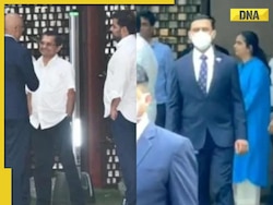 Akash Ambani, Isha Ambani and Mukesh Ambani’s right hand Manoj Modi spotted with Tim Cook outside Antilia, watch video