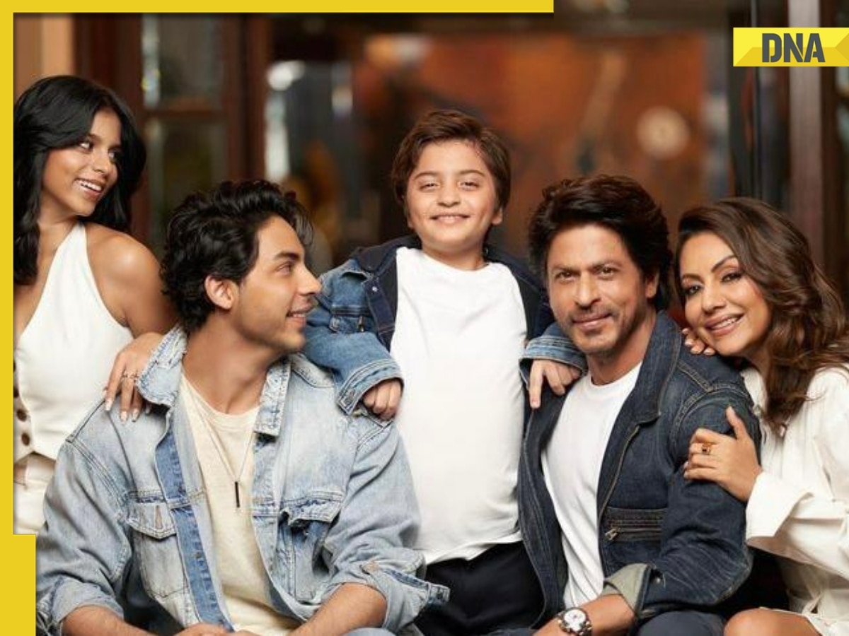 Aryan Khan breaks into rare smile as he poses with Shah Rukh, Gauri, AbRam in family photo; fans shower love