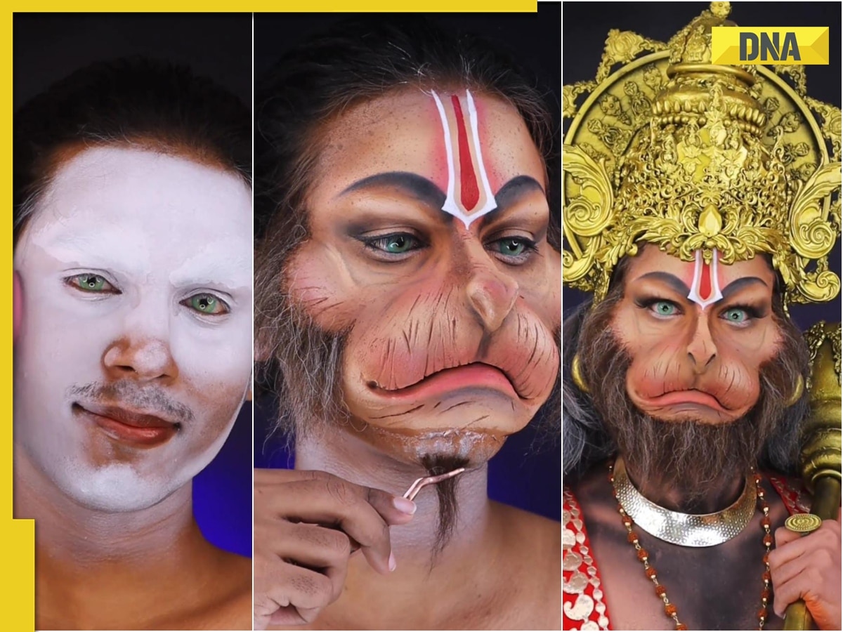 Make-up artist's amazing transformation into Lord Hanuman wows internet, video goes viral