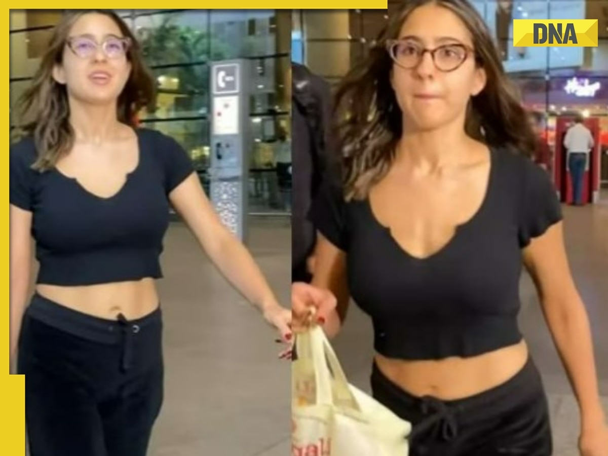 Sara Ali Khan brutally trolled as she runs at airport to avoid paps, netizens call her 'overacting ki dukaan'