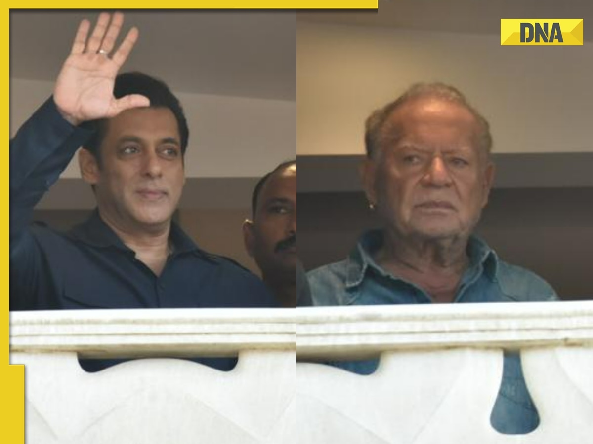 Salman Khan waves to fans outside his home on Eid-ul-Fitr 2023, father Salim Khan also makes appearance