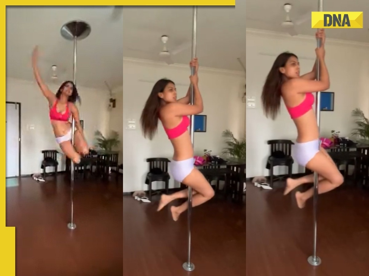 Sayantika Banerjee New Xxx Video Hot Sex Girl - Viral video: Nia Sharma's sexy pole dance in hot white and pink bikini  burns the internet, watch