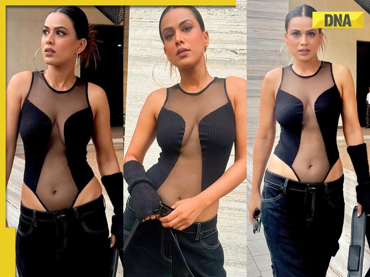 1200px x 900px - Viral video: Nia Sharma sets internet on fire in sexy see-through black  body suit and low waist jeans, watch