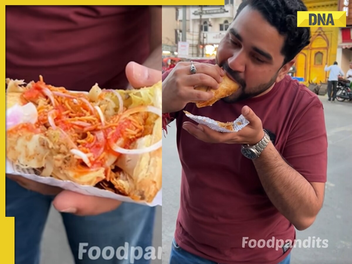 Food Blogger Tries Momo Aloo Patty In Haridwar His Reaction Is Now A