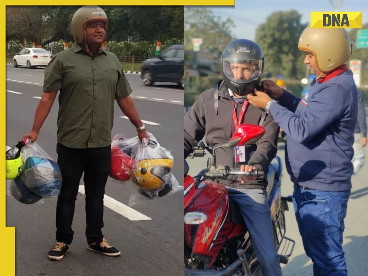 Meet Raghvendra Kumar, India's 'helmet man' who left job, sold his house to distribute free helmets