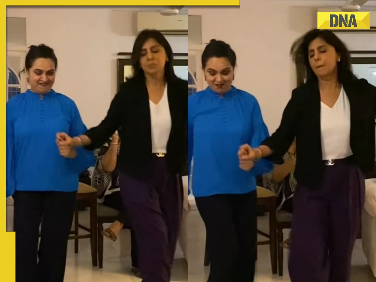 Watch: Neetu Kapoor, Padmini Kolhapure recreate Naatu Naatu moment in viral video, netizens say 'two legends twinning'