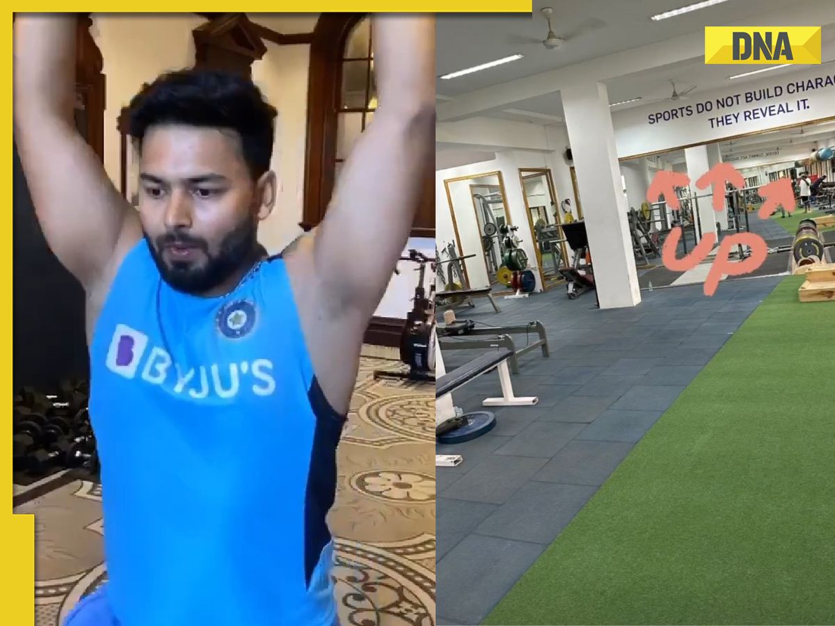 Body Building Rishab Rishabh Pant hits gym for the first time after car accident, shares ...