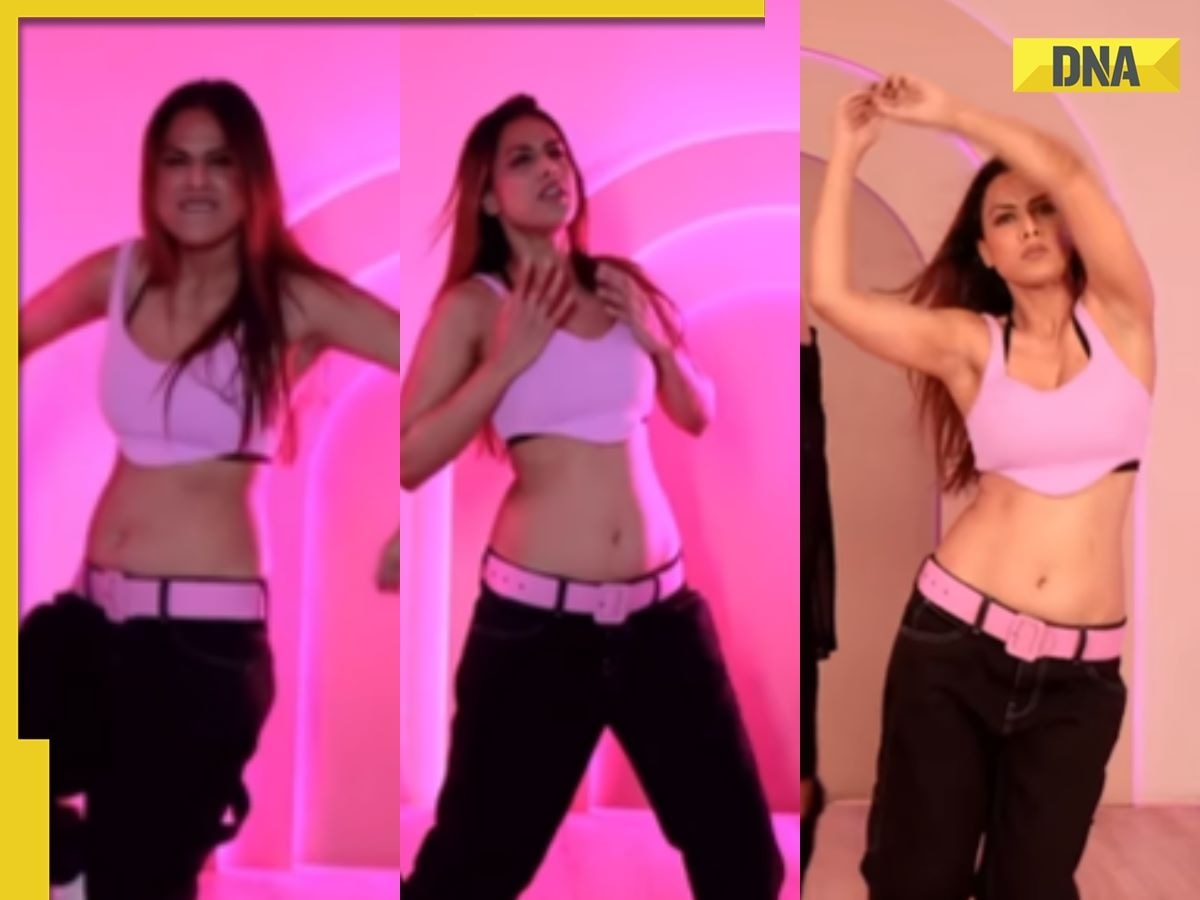 Water Level Sexy Video - Viral video: Nia Sharma's sexy dance in hot pink bralette, low waist pants  burns the internet, watch