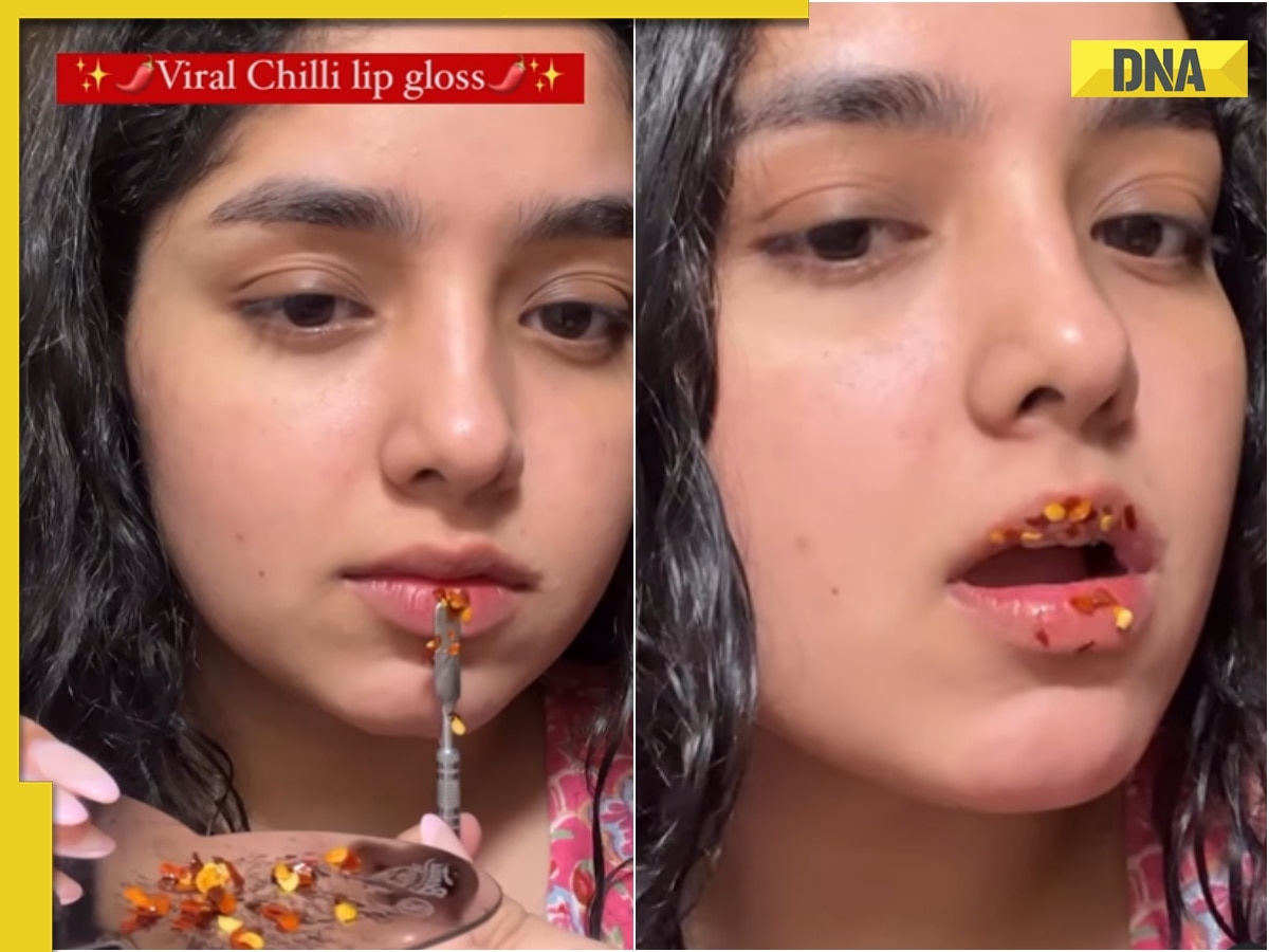 Influencer applies chilli flakes with lip gloss, viral video sparks mixed reaction