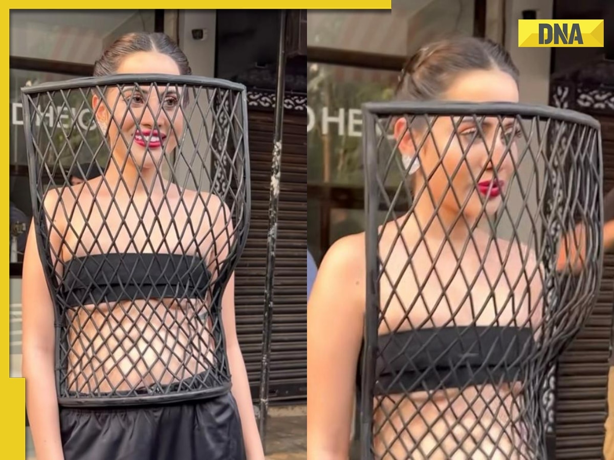 Urfi Javed's latest bizarre fashion sees her wearing metal grill, netizens call it ‘Tihar Jail’s new uniform’