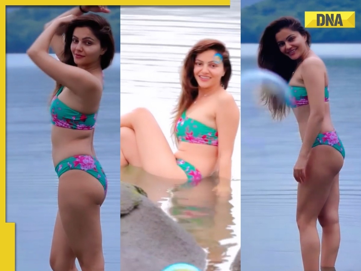 Lakha Lakha Sexy Video - Viral video: Rubina Dilaik raises the heat in sexy floral bikini at a  beach, watch
