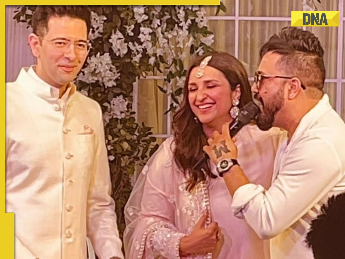 Parineeti Chopra, Raghav Chadha groove to Mika Singh's rendition of Gal Mitthi Mitthi Bol at their engagement