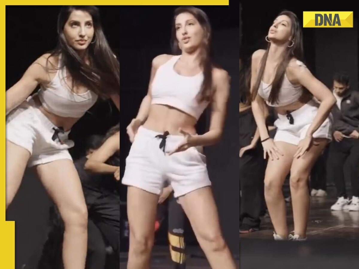 Viral video Nora Fatehis sexy dance in sports bra and shorts burns the internet, watch picture