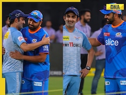 Gautam Gambhir, Rohit Sharma greet each other before LSG vs MI IPL match, netizens say 'Virat Kohli watching them'