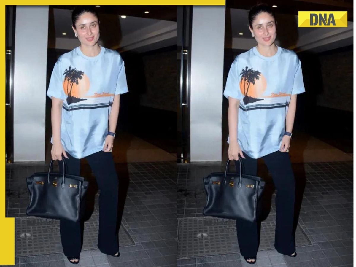 It's a casual day for Kareena Kapoor Khan in denim pants and t-shirt worth Rs 29,000