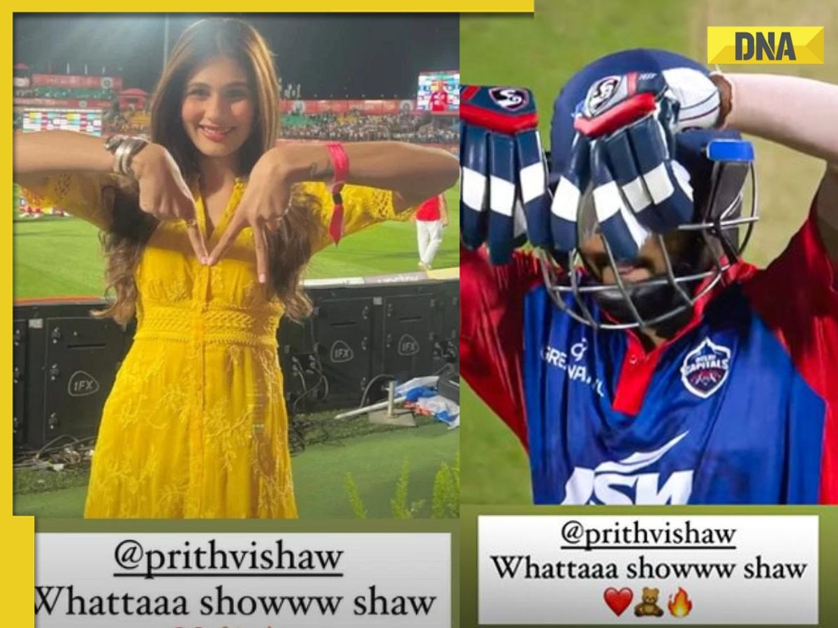 Watch: Prithvi Shaw's rumored girlfriend Nidhhi Tapadiaa emulates the celebration of DC batter against PBKS