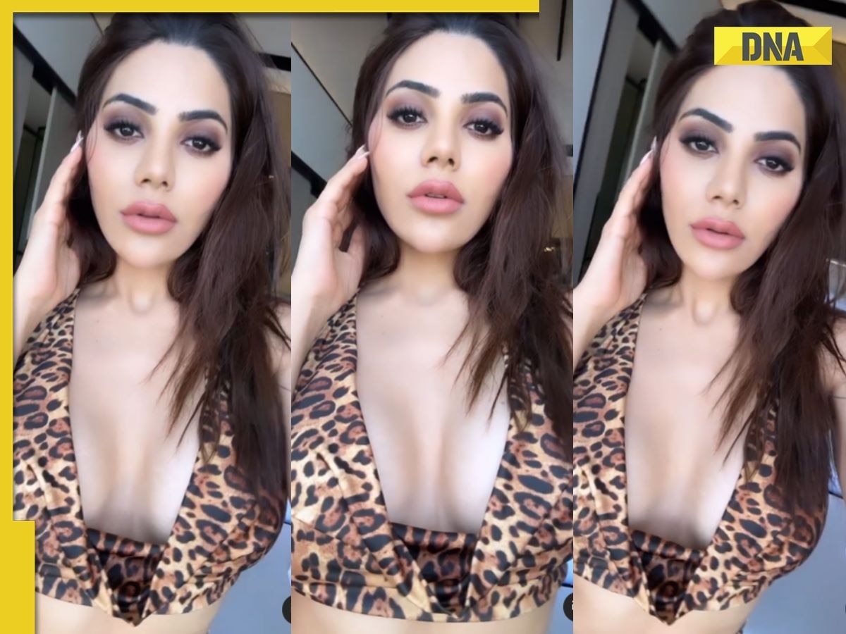 Viral video: Nikki Tamboli burns the internet in a sexy leopard print bikini top, watch