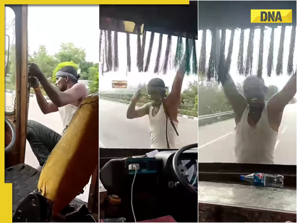 Watch: Daring truck driver's risky stunt while driving goes viral ...