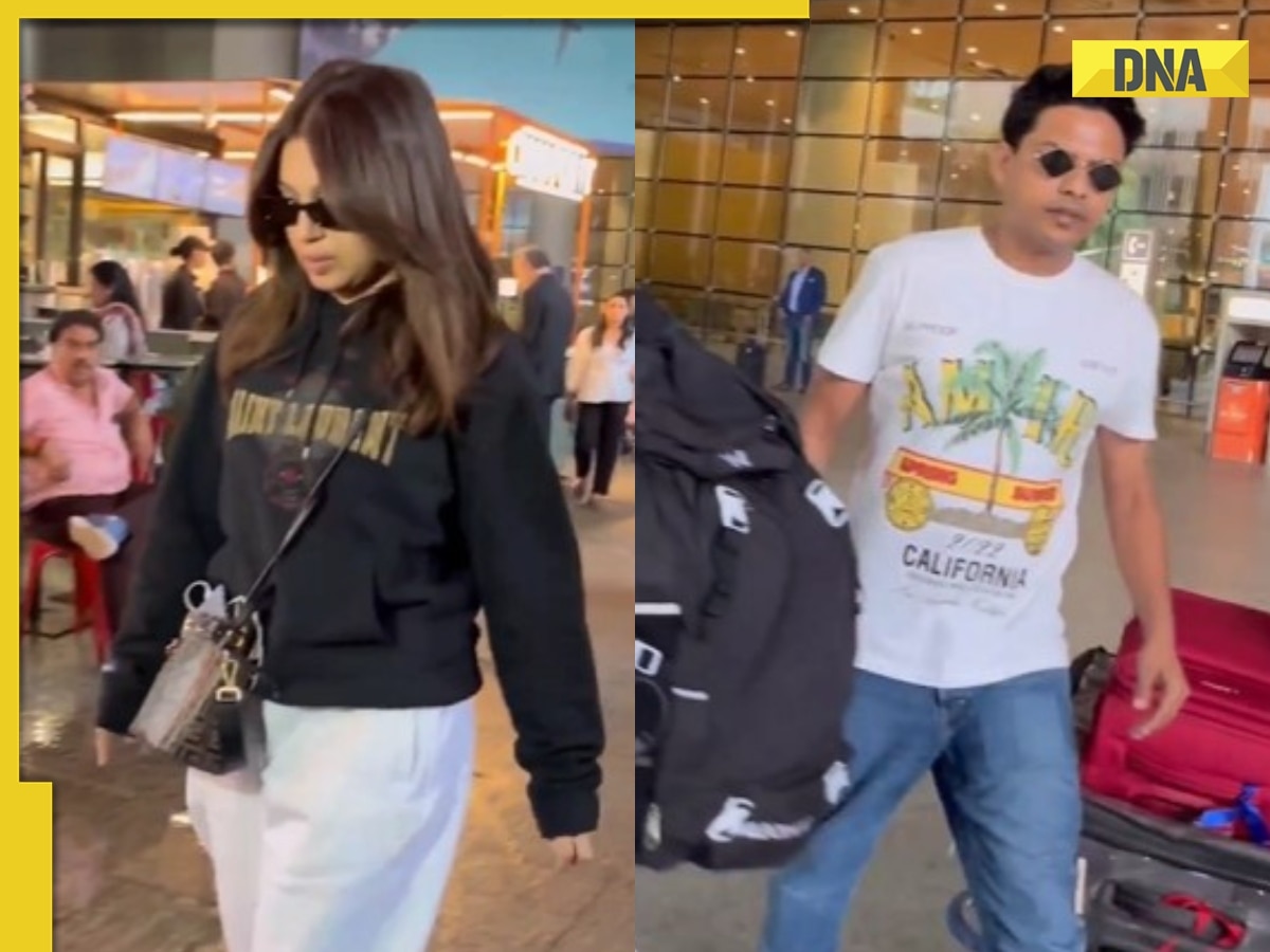 Bhumi Pednekar arrives with rumoured boyfriend Yash Kataria at Mumbai airport, watch viral video