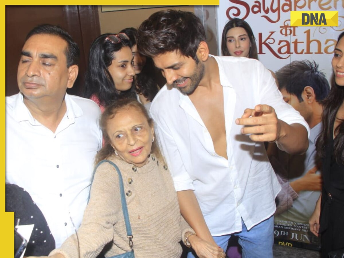 Kartik Aaryan mingles with fans outside theatre screening Satyaprem Ki Katha, netizens praise his humility