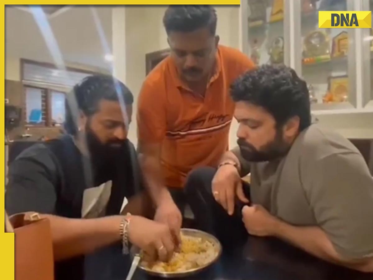 Rishab Shetty, Rakshit Shetty, Pramod Shetty shell out friendship goals as they relish biryani from same plate
