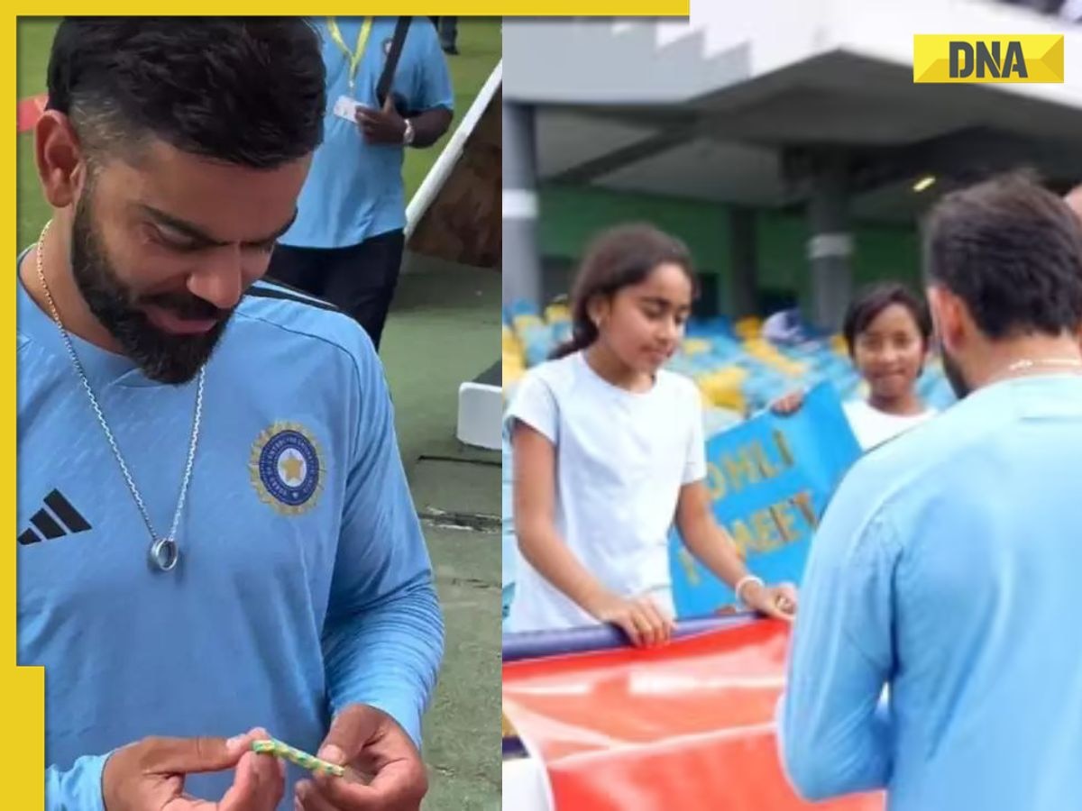 Watch: Virat Kohli's priceless reaction after young fan gifts hand-made bracelet goes viral