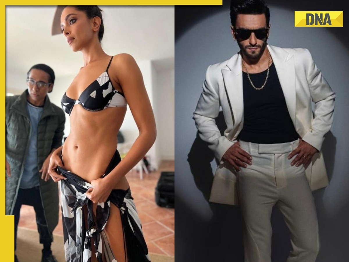 Deepika Padukone drops sizzling pic flaunting her abs in black and white bikini, Ranveer Singh reacts